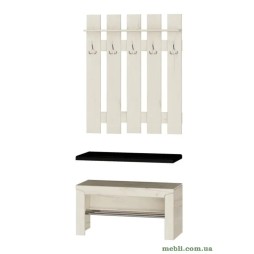 Передпокій Еверест Ліберті 1 (модульний - 2 елементи) дуб крафт білий