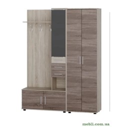 Передпокій Еверест Рів'єра з шафою ШП-1 дуб сонома/трюфель