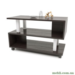 Стіл журнальний Еверест СЖ-3 для вітальні на колесах венге темний