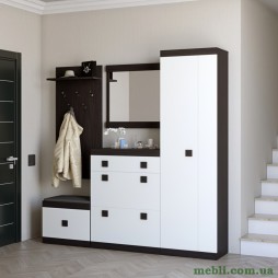 Передпокій Еверест Соната 1 (модульна - 5 елементів) венге темний/білий