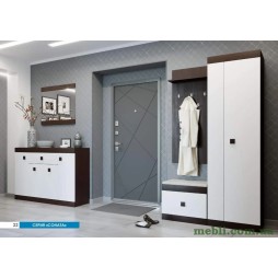 Передпокій Еверест Соната 2 (модульний - 5 елементів) венге темний/білий