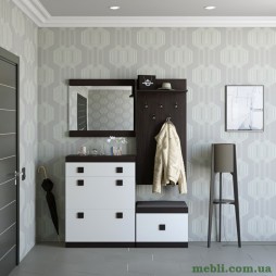 Передпокій Еверест Соната 5 (модульний - 4 елементи) венге темний/білий