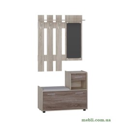 Передпокій Еверест Тандем з вішалкою та тумбою (правий) для взуття сонома/трюфель