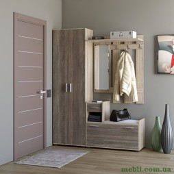 Передпокій Еверест Тандем з розпашною шафою ШП-1 та тумбою (ліва) сонома/трюфель