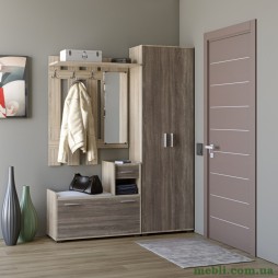 Передпокій Еверест Тандем з розпашною шафою ШП-1 та тумбою (права) сонома/трюфель