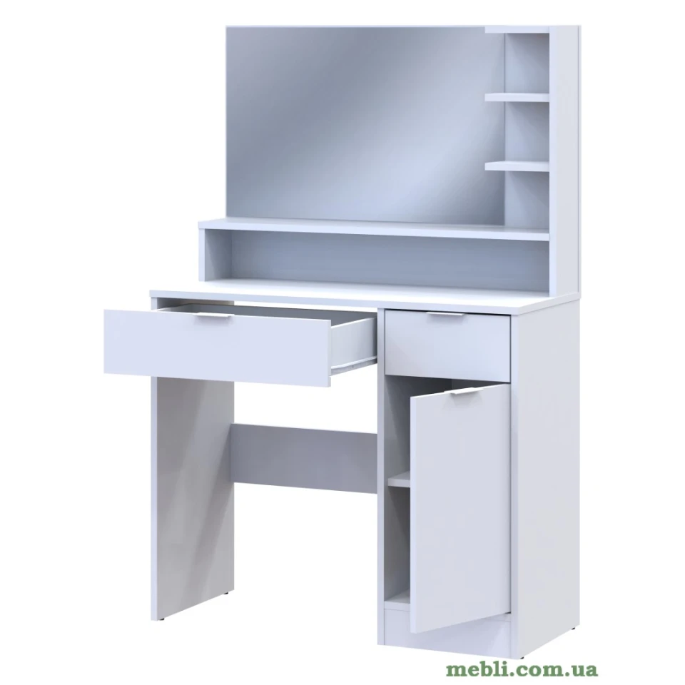 Передпокій з дзеркалом Doros Alice 100х25х182,9 Дуб крафт білий/Графіт