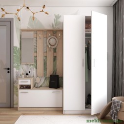 Передпокій Doros Alice та шафа Promo Білий/Дуб сонома