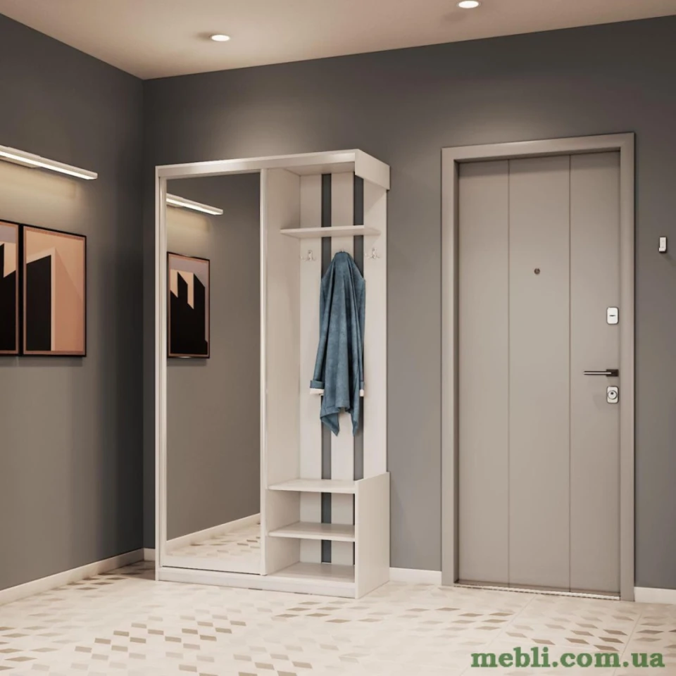 Передпокій з дзеркалом Doros CiТy One Door 110х45х210 Білий