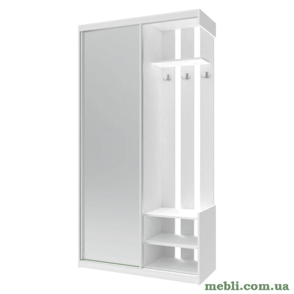 Передпокій з дзеркалом Doros CiТy One Door 110х45х210 Білий