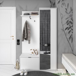 Передпокій з дзеркалом Doros Дора 113,5х40х192 Білий