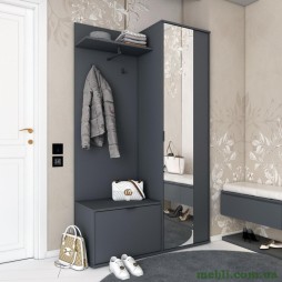 Передпокій з дзеркалом Doros Дора 113,5х40х192 Графіт