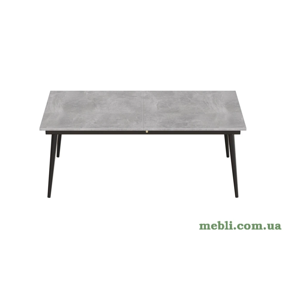 Стіл журнальний трансформер Dandi Small Ferrum-decor 45x120(160)x60 Чорний метал ДСП Бетон