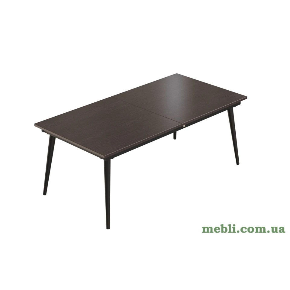 Стіл журнальний трансформер Dandi Small Ferrum-decor 45x120(160)x70 Чорний метал ДСП Венге Магія