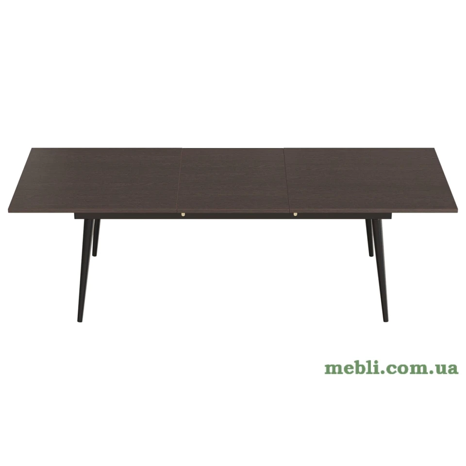 Стіл журнальний трансформер Dandi Small Ferrum-decor 45x120(160)x70 Чорний метал ДСП Венге Магія