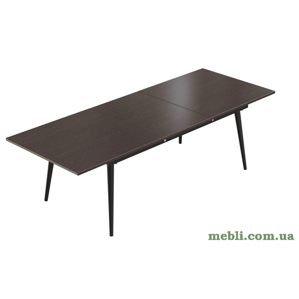 Стіл журнальний трансформер Dandi Small Ferrum-decor 45x120(160)x70 Чорний метал ДСП Венге Магія