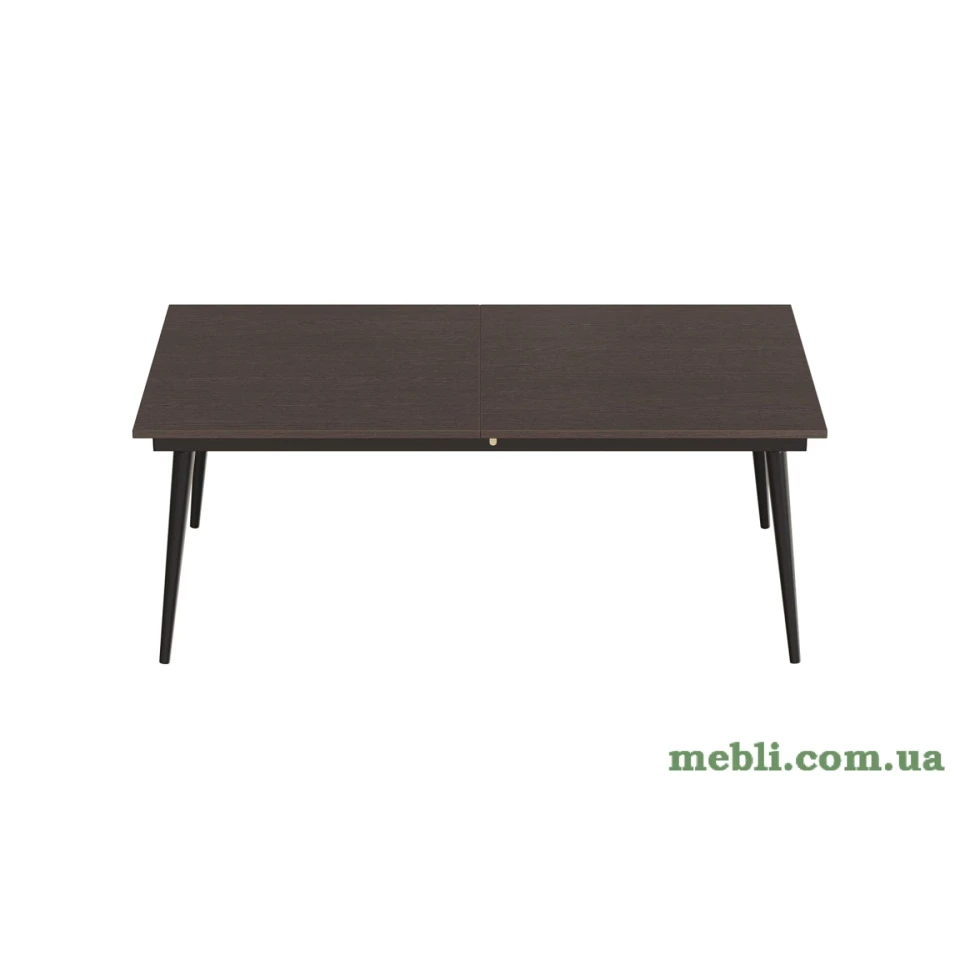 Стіл журнальний трансформер Dandi Small Ferrum-decor 45x120(160)x70 Чорний метал ДСП Венге Магія