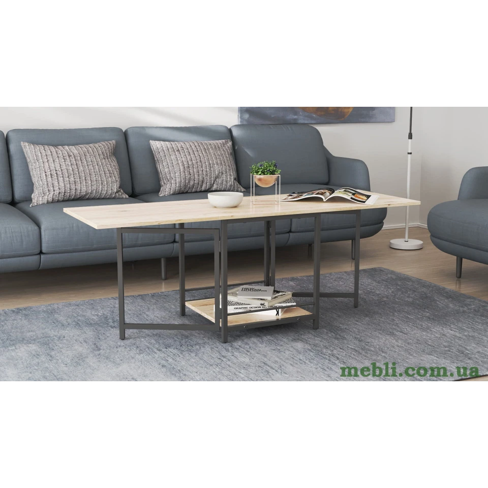 Стіл журнальний трансформер Куб Комбо Ferrum-decor 540x532x500 ДСП Дуб Сан-Марино