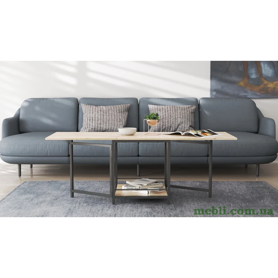 Стіл журнальний трансформер Куб Комбо Ferrum-decor 540x532x500 ДСП Дуб Сан-Марино