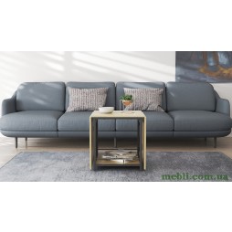 Стіл журнальний трансформер Куб Комбо Ferrum-decor 540x532x500 Чорний метал ДСП - Дуб Сонома