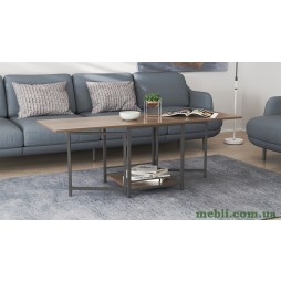 Стіл журнальний трансформер Куб Комбо Ferrum-decor 540x532x500 Чорний метал ДСП Дуб Сонома Трюфель