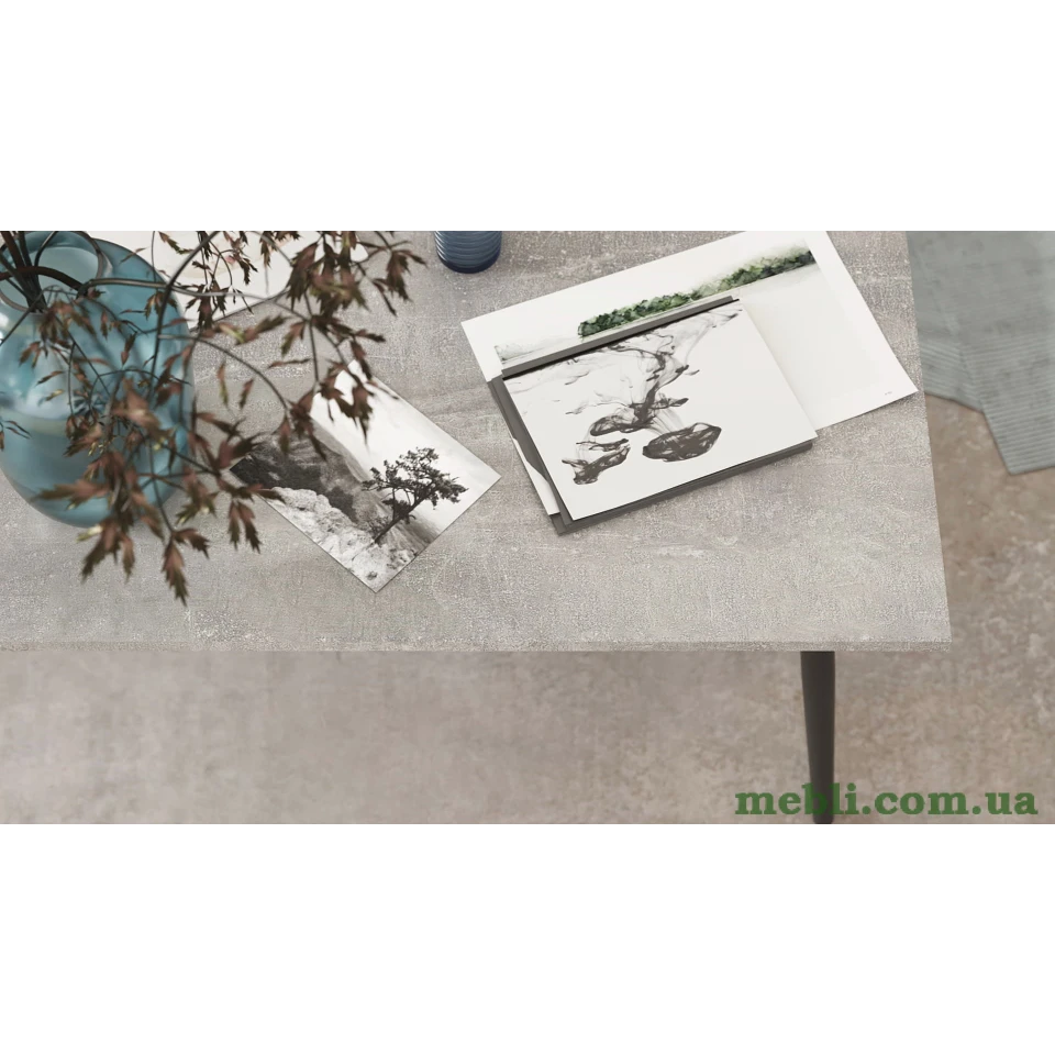 Стіл журнальний Монтана Ferrum-decor 45x100x50 Чорний метал ДСП Бетон