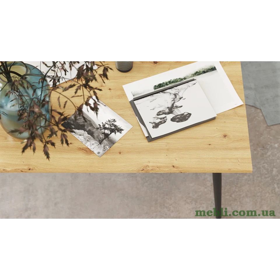Стіл журнальний Монтана Ferrum-decor 45x100x50 Чорний метал ДСП Дуб Артизан