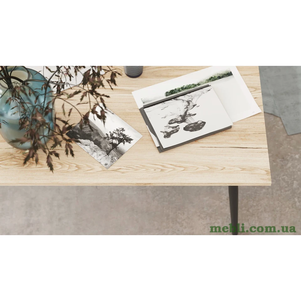 Стіл журнальний Монтана Ferrum-decor 45x100x50 Чорний метал ДСП Дуб Сан-Марино