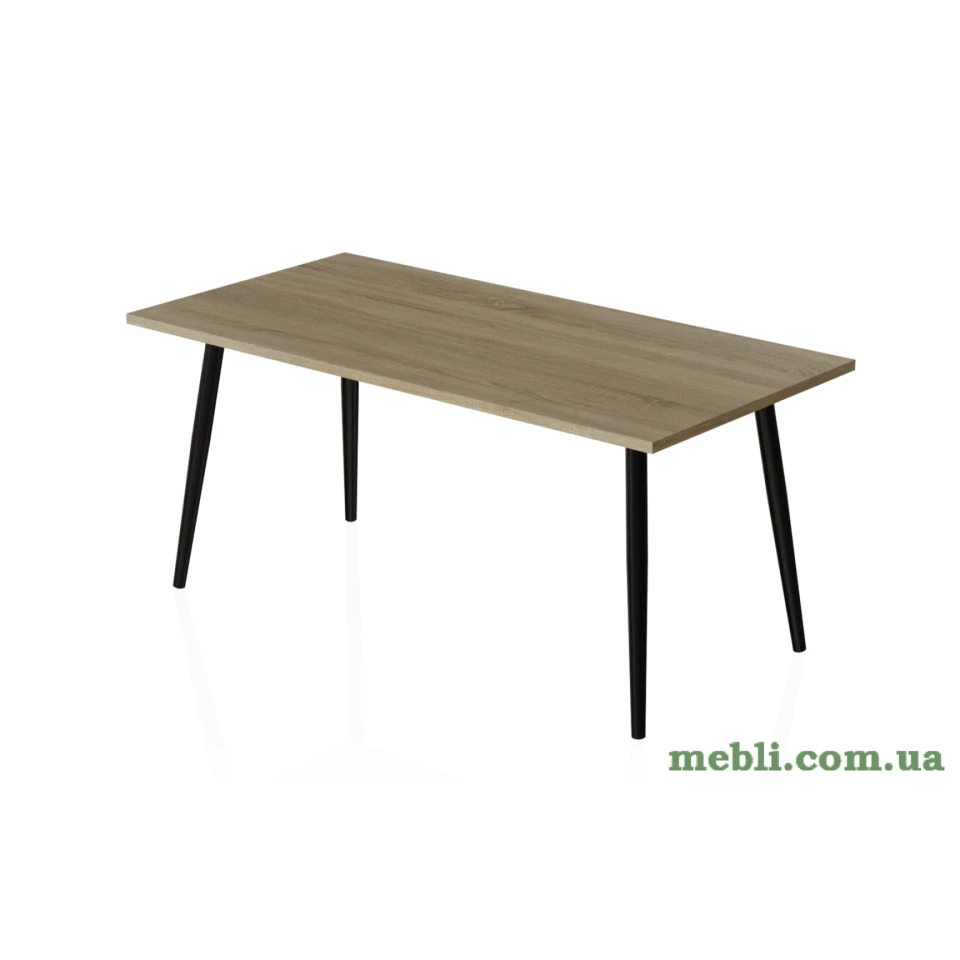 Стіл журнальний Монтана Ferrum-decor 45x100x50 Чорний метал ДСП Дуб Сонома