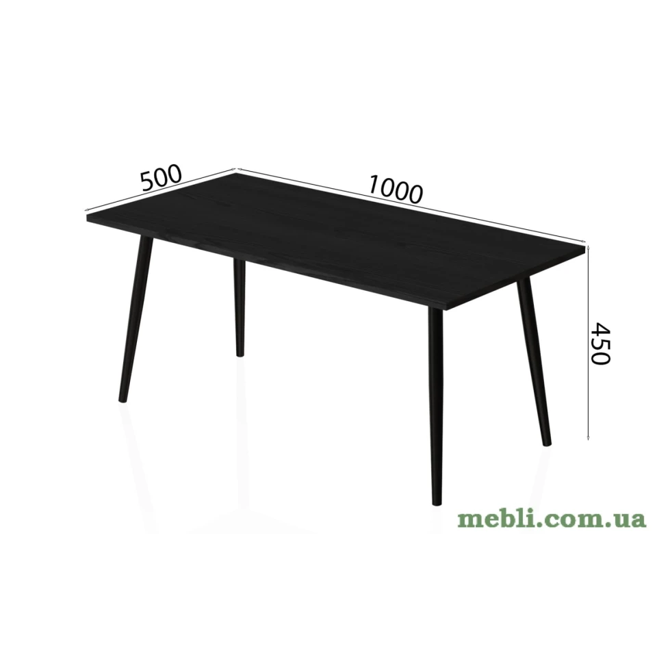 Стіл журнальний Монтана Ferrum-decor 45x100x50 Чорний метал ДСП Сосна Кембра