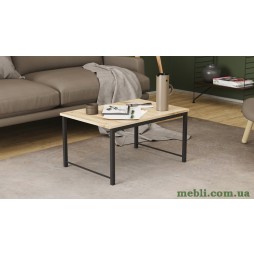 Стіл журнальний приставний Террі Комбо 345x662x440 Чорний метал ДСП Дуб Сан-Марино 16мм