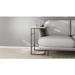 Столик Террі 650x440x330 Чорний метал ДСП Дуб Сан-Марино 16мм