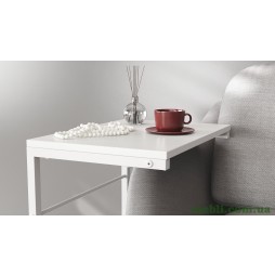 Столик Террі Ferrum-decor 650x440x330 Білий метал ДСП Білий