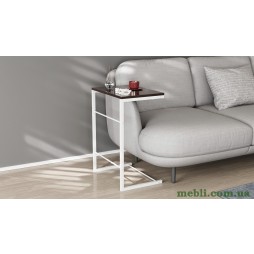 Столик Террі Ferrum-decor 650x440x330 Білий метал ДСП Венге Магія