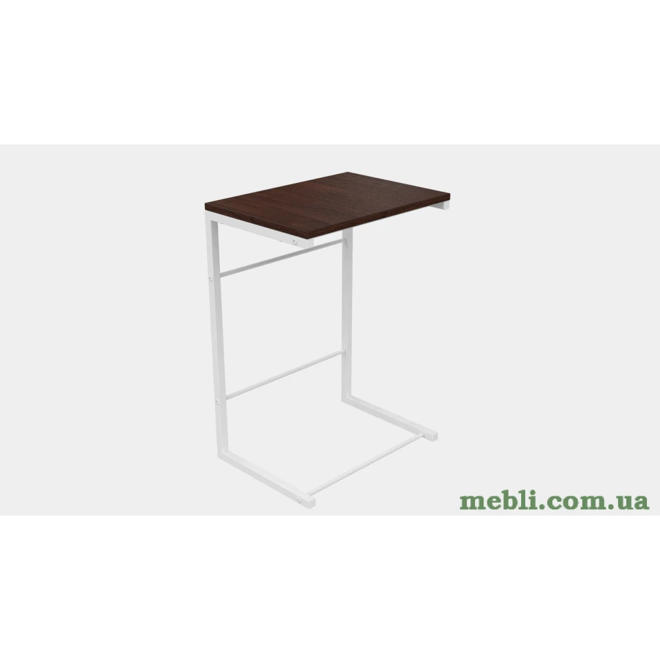 Столик Террі Ferrum-decor 650x440x330 Білий метал ДСП Венге Магія