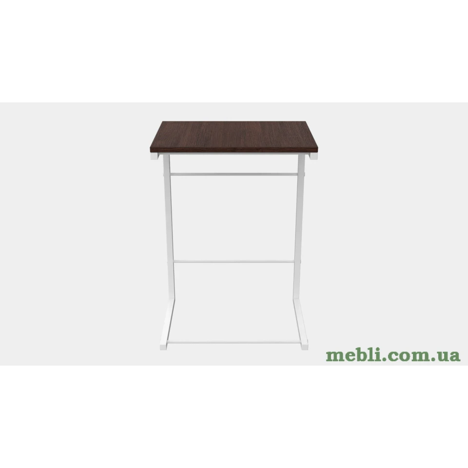 Столик Террі Ferrum-decor 650x440x330 Білий метал ДСП Венге Магія