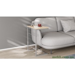 Столик Террі Ferrum-decor 650x440x330 Сірий метал ДСП Дуб Артизан