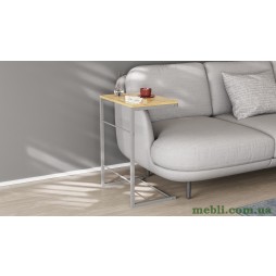 Столик Террі Ferrum-decor 650x440x330 Сірий метал ДСП Дуб Артізан