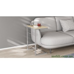 Столик Террі Ferrum-decor 650x440x330 Сірий метал ДСП Дуб Сонома