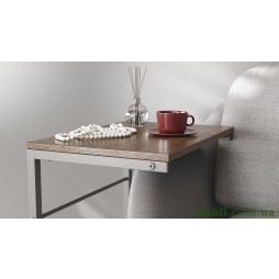 Столик Террі Ferrum-decor 650x440x330 Сірий метал ДСП Дуб Сонома Трюфель