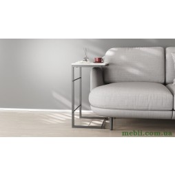 Столик Террі Ferrum-decor 650x440x330 Чорний метал ДСП Бетон