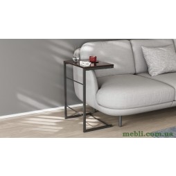 Столик Террі Ferrum-decor 650x440x330 Чорний метал ДСП Венге Магія