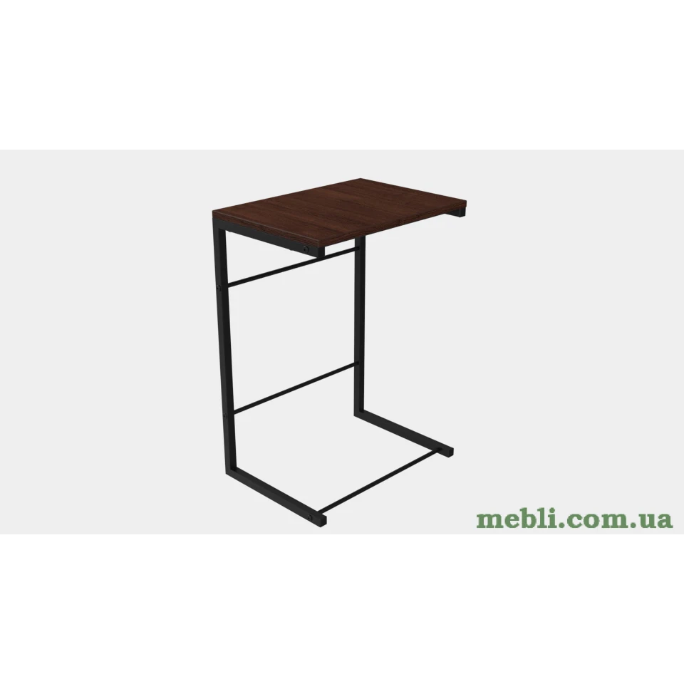 Столик Террі Ferrum-decor 650x440x330 Чорний метал ДСП Венге Магія