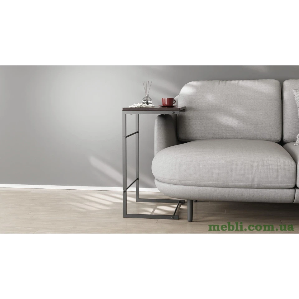 Столик Террі Ferrum-decor 650x440x330 Чорний метал ДСП Венге Магія