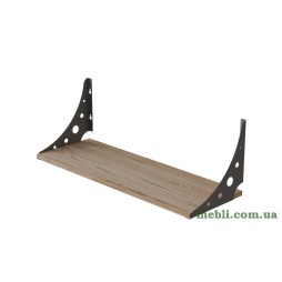 Полиця настінна Ferrum-decor Ханді 2 240x700x240 метал Сірий ДСП Артізан