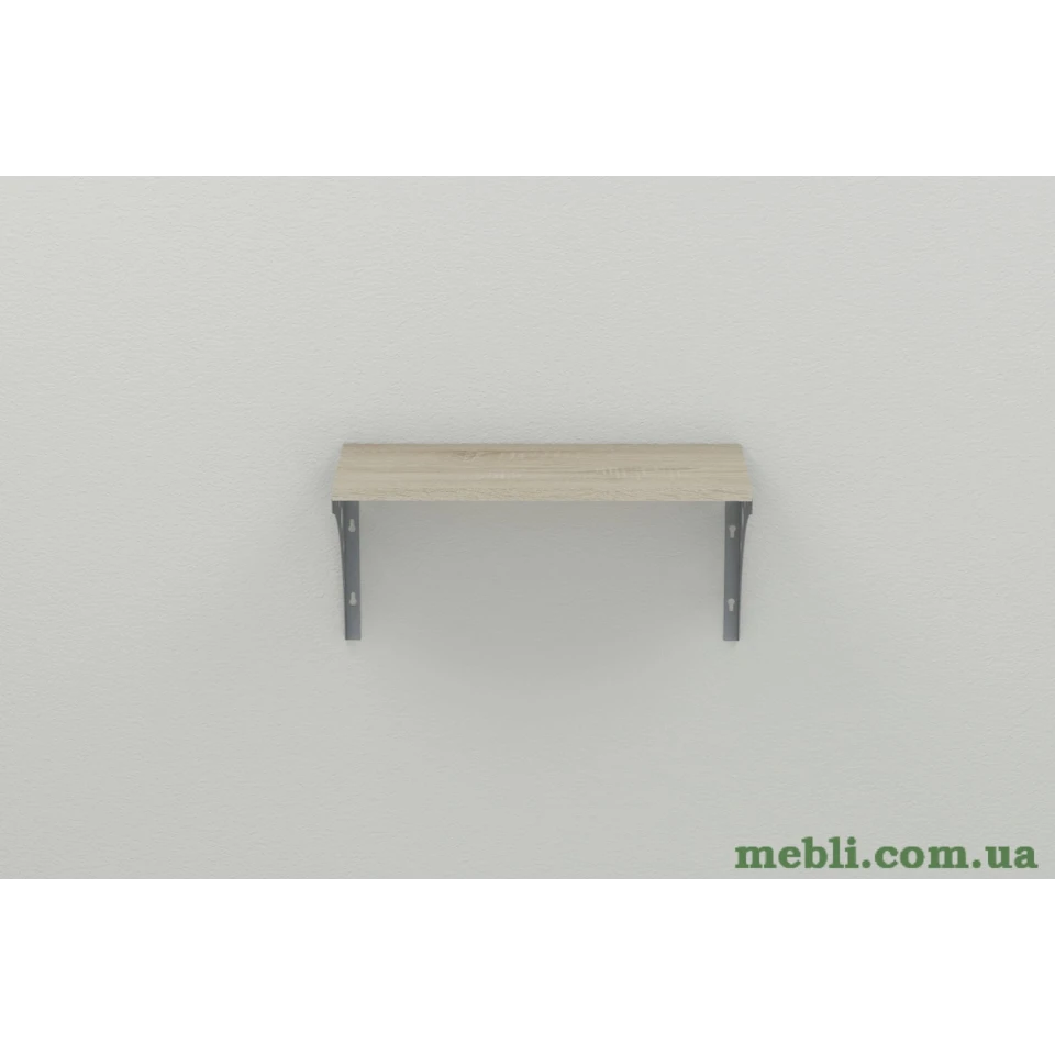Полиця настінна Ferrum-decor Ханді 2 240x700x240 метал Сірий ДСП Сонома