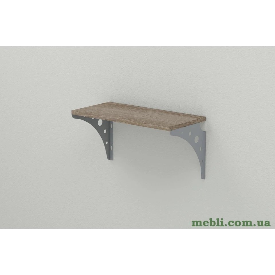 Полиця настінна Ferrum-decor Ханді 2 240x700x240 метал Сірий ДСП Сонома Трюфель