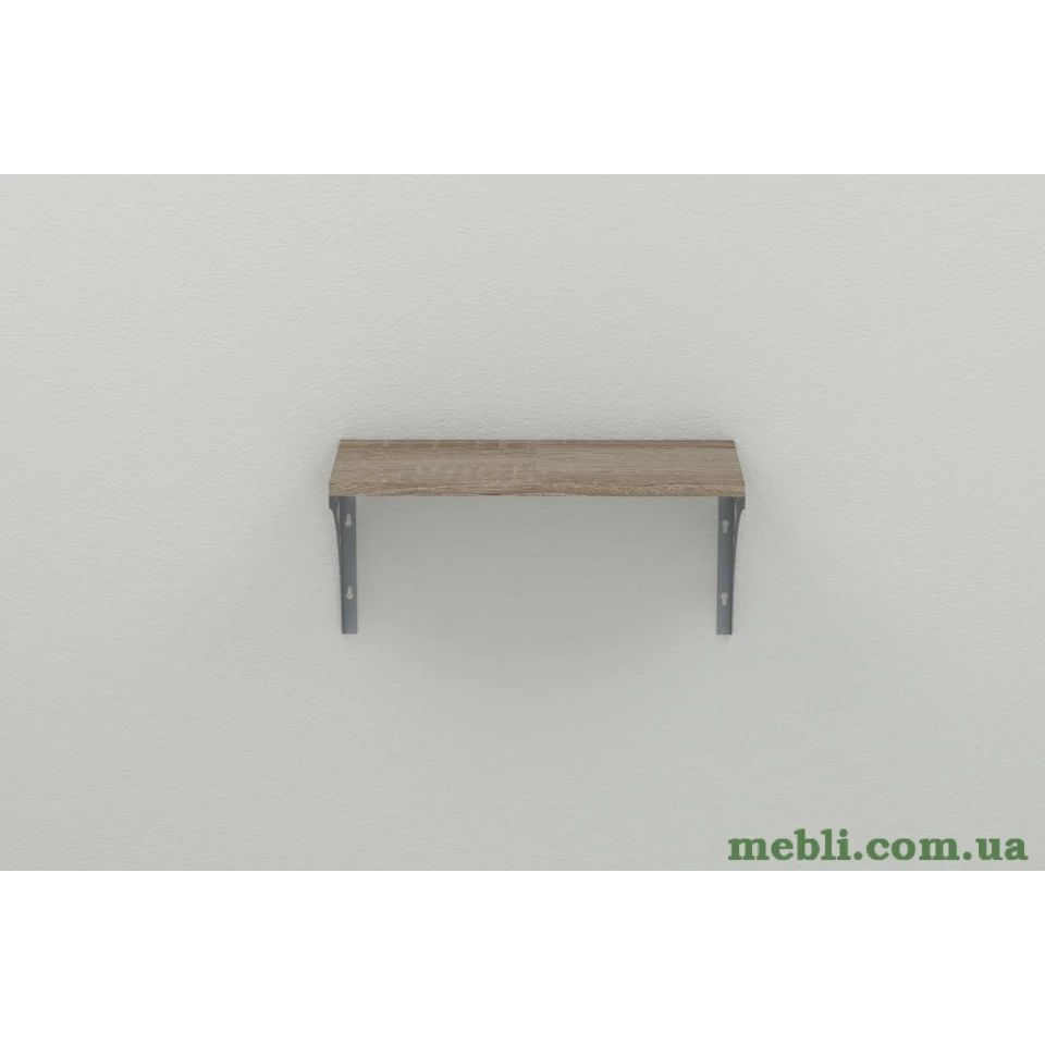 Полиця настінна Ferrum-decor Ханді 2 240x700x240 метал Сірий ДСП Сонома Трюфель