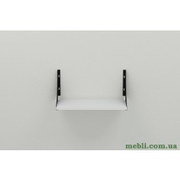 Полиця настінна Ferrum-decor Ханді 2 240x700x240 метал Чорний ДСП Білий