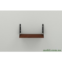 Полиця настінна Ferrum-decor Ханді 2 240x700x240 метал Чорний ДСП Венге