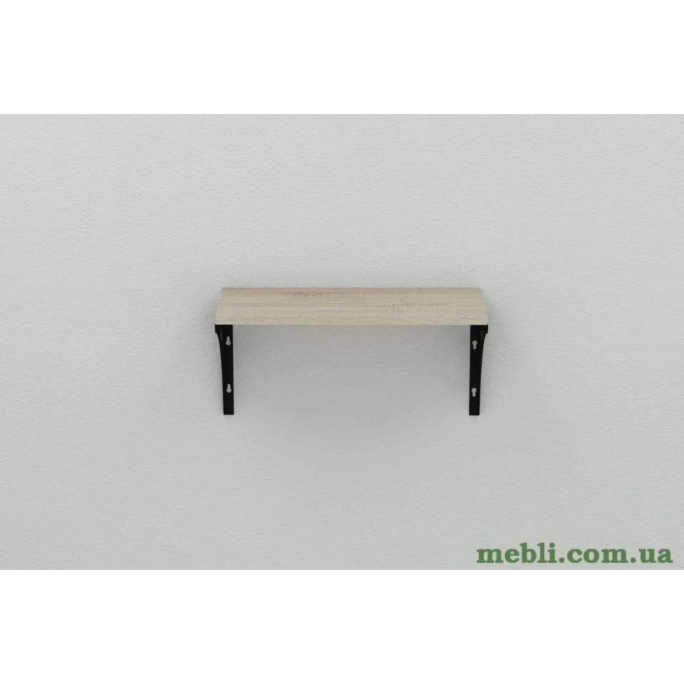 Полиця настінна Ferrum-decor Ханді 2 240x700x240 метал Чорний ДСП Сонома